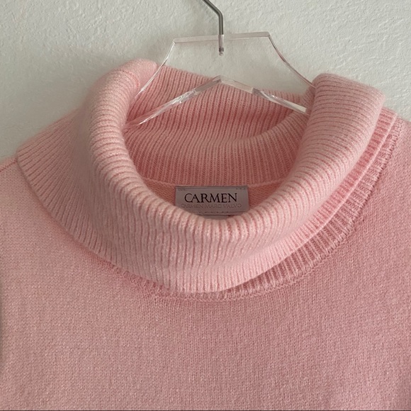 CARMEN MARC VALVO pink rollneck sleeveless sweater - Picture 10 of 12